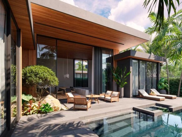 Single-Storey 3-Bedroom Lakeside Pool Villa in Bangtao Phuket