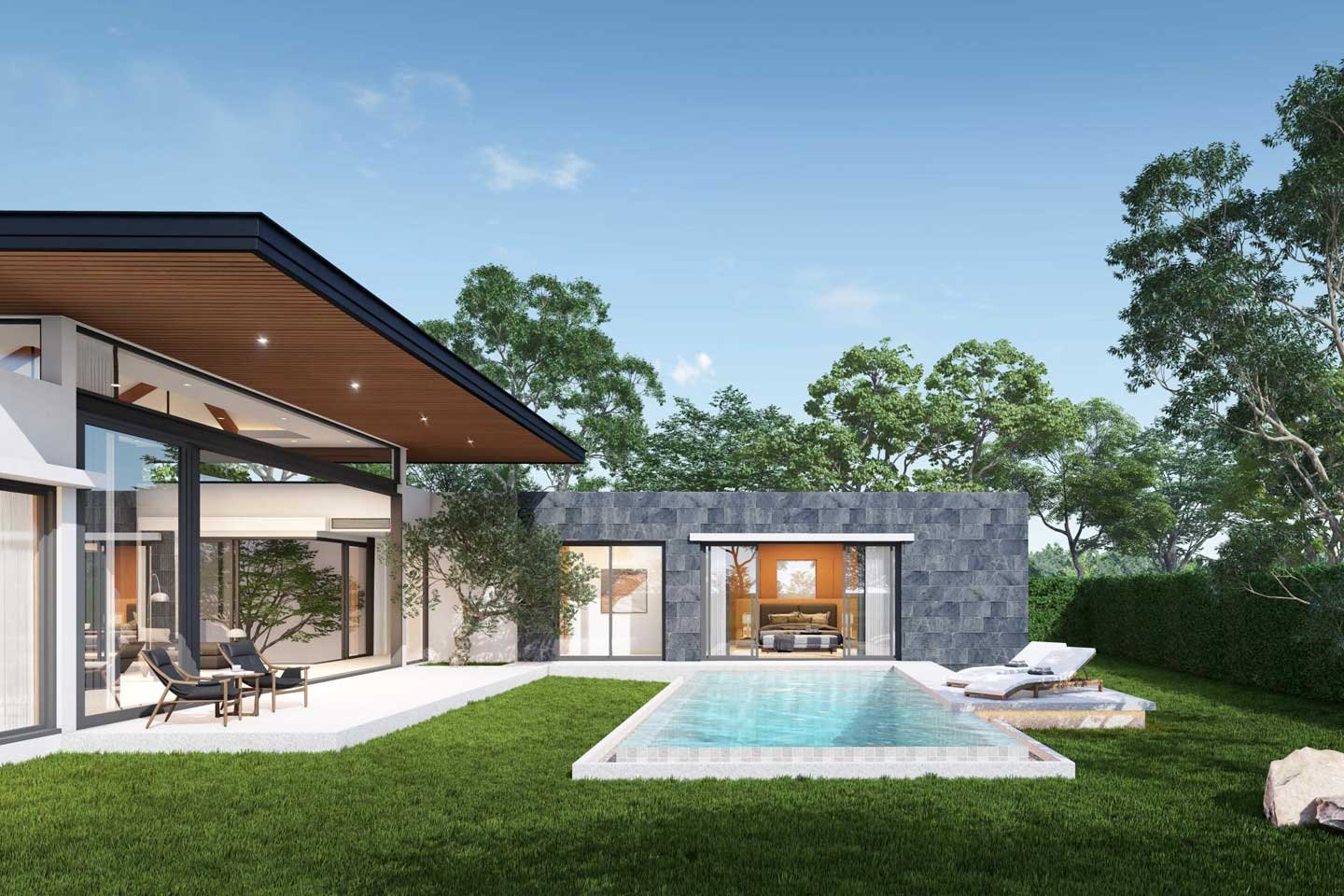 Modern 2-Bedroom Pool Villa with Peaceful Setting in Thalang