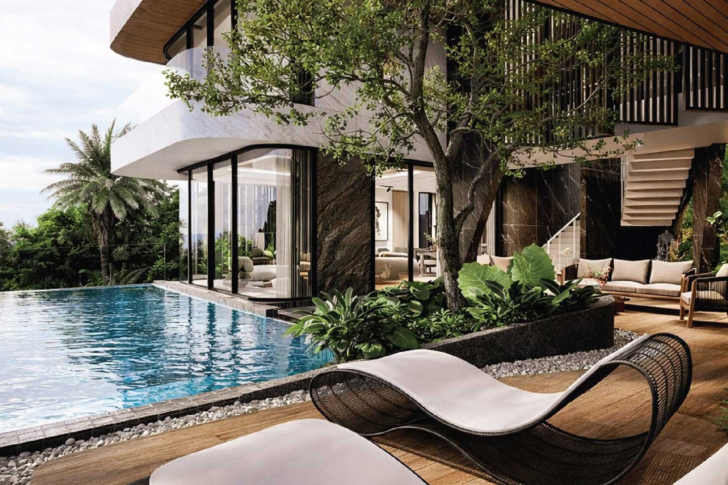 Elevated 4-Bedroom Private Pool Villa with Sea Views in Karon