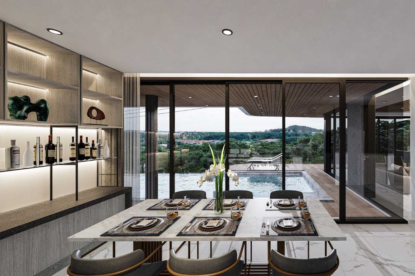 Elevated 4-Bedroom Private Pool Villa with Sea Views in Karon