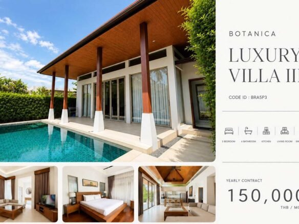 3-Bedroom Private Pool Villa for Long-Term Rent in Bangtao